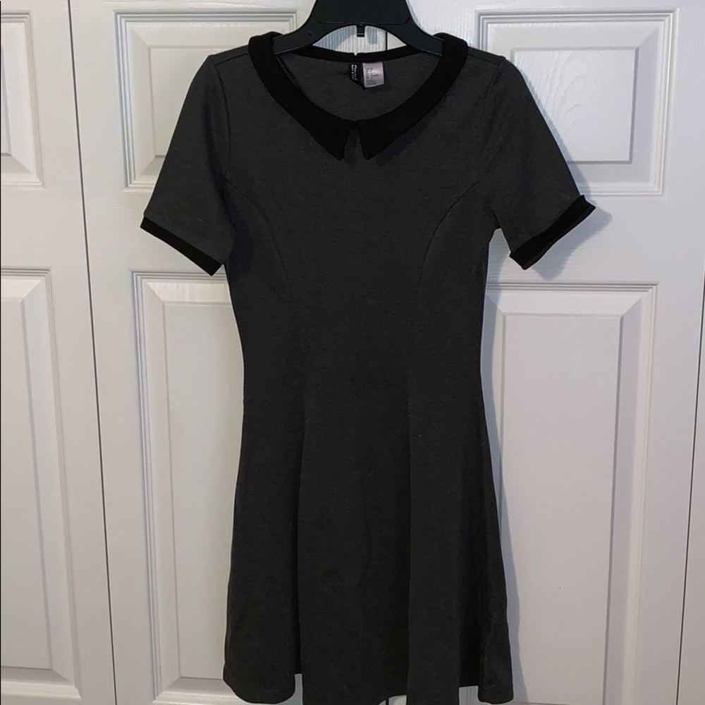 Grey Collared Dress